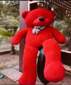 6.5ft Life Size Teddy & Hugs Giant Teddy Bear Red