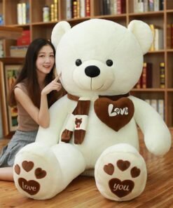 white High Quality Big Gift Teddy Bear 4.5ft Soft And huggable
