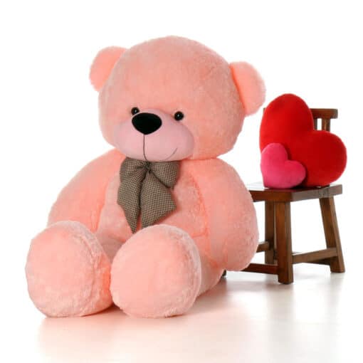 5.25ft Personalized Giant Teddy Bear In Pink