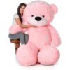 6.5ft life size huge personalized pink teddy bear famous Lady Cuddles from Giant Teddyland