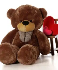 5.25ft Personalized Giant Teddy Bear In Dark Brown