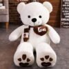 White New High Teddy Bear With Mufler Stuffed Bear Plush Toys Doll Pillow Kids Lovers Birthday Baby Gift