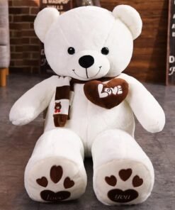 White New High Teddy Bear With Mufler Stuffed Bear Plush Toys Doll Pillow Kids Lovers Birthday Baby Gift