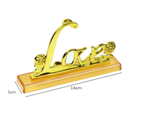 24K Gold Plated Rose With Love Photo Frame Stand Valentines Day Anniversary Birthday Wedding Gift - Image 3