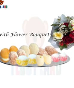 Mix Cham Cham With Flower Bouquet With Gift Packing