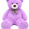 6.5ft Life Size Teddy & Hugs Giant Teddy Bear Purple